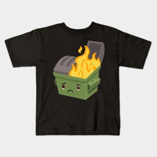 Dumpster fire meme, funny memes Kids T-Shirt